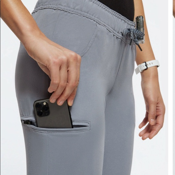 Jaanuu Women’s Essential 5 Pocket Grey Jogger Size Petite Medium - Picture 7 of 8